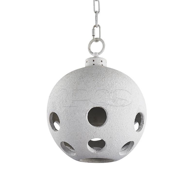 Matte White Contemporary Spherical Decorative Aperture Pendant