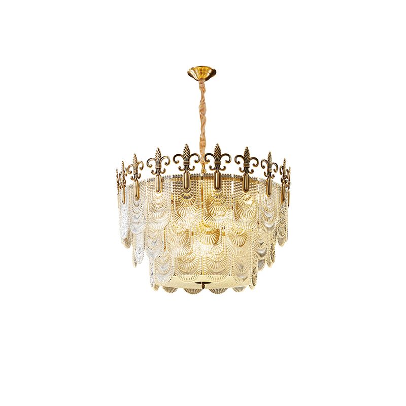 Contemporary Luxurious Royal Sculpted Golden Decorative Pendant Light