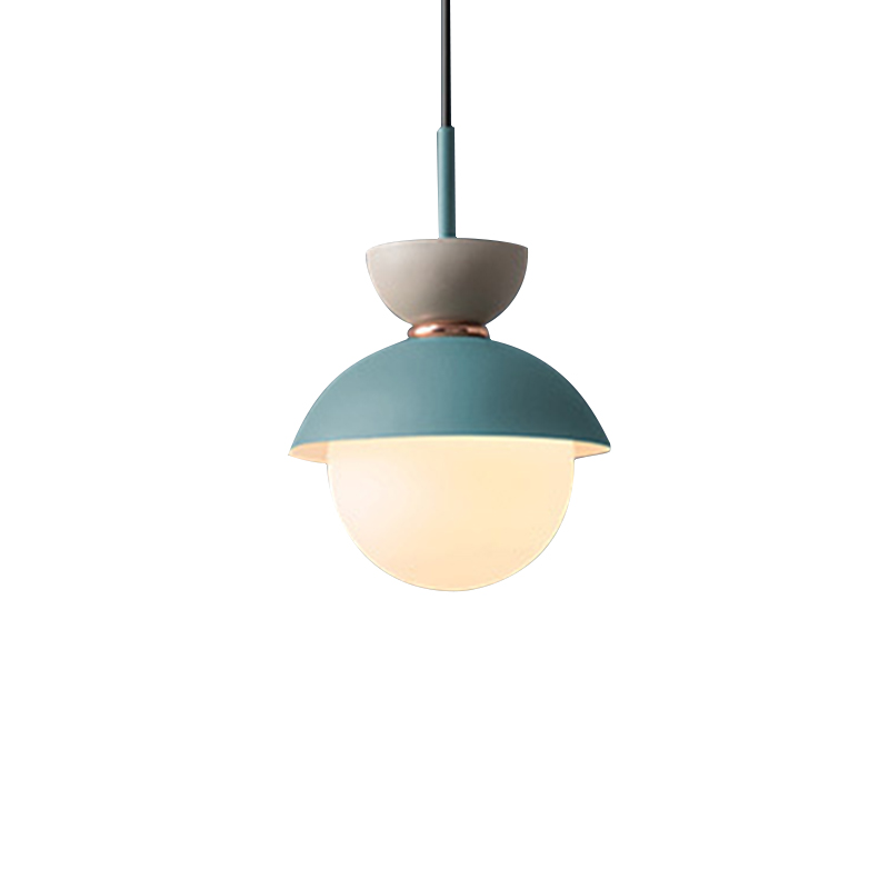 Modern Adorable Indoor Decorative Pendant with Milky White Spherical Lamp Shade