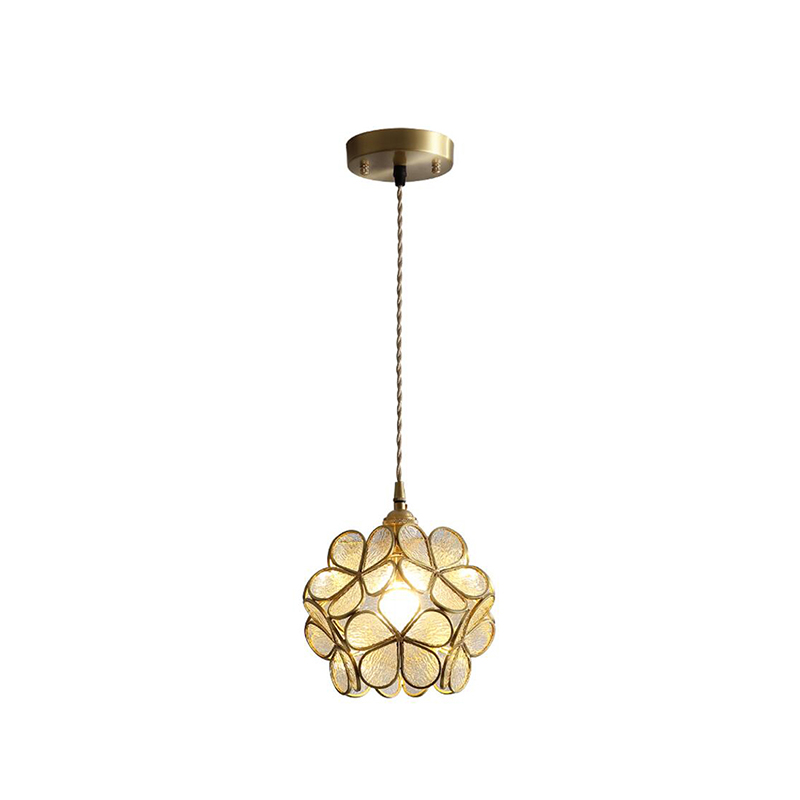 Compound Industrial Golden Bloom Shape Decorative Pendant