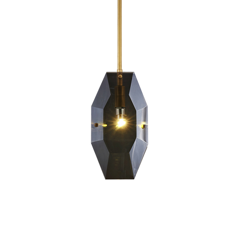 Black Gem with Dark Gold Furnish Modern Decorative Pendant