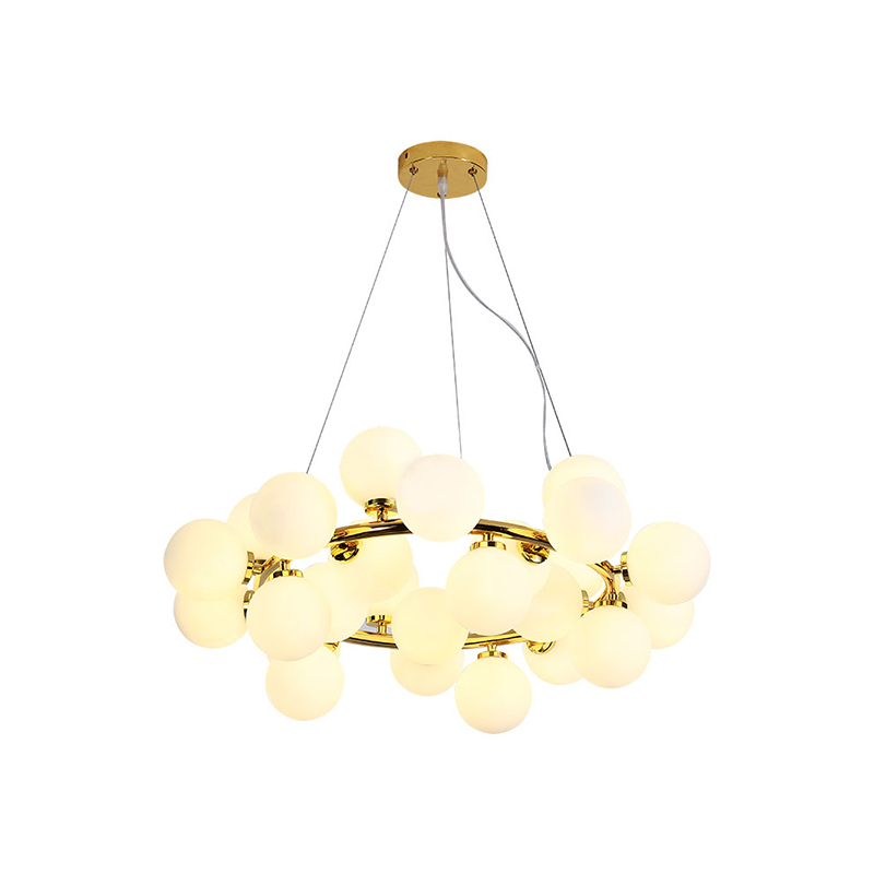 Adorable Milk Ball Decorative Pendant Light Dark Gold Furnish Ceiling Light Fixture