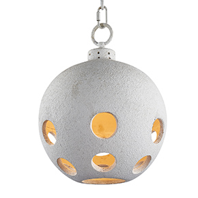 Matte White Contemporary Spherical Decorative Aperture Pendant