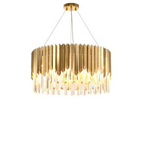 Luxurious Contemporary Gold Furnish with Crystal Decorative Pendant Ceiling Light Fixture