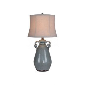 Traditional Ceramic Glazed Large Dark Grey Jug Table Lamp