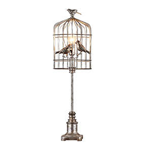 Vintage Bird Cage Decorative Table Lamp for Decoration