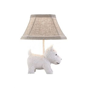 Cute and Creative White Puppy Decorative Table Lamp