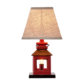 Traditional Oil Light Base Table Lamp with Fabric Shade for Room Decor