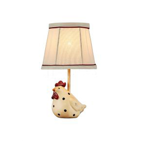 Cute-Design Mini Rooster Statue Base Decorative Table Lamp