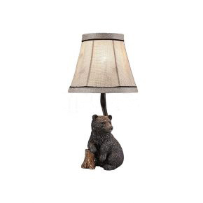 Brown Bear Statue Base Table Lamp for Decoration