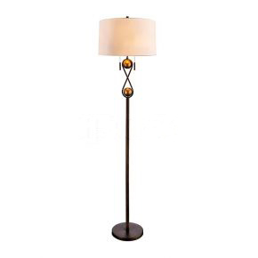 Traditional Decorative Floor Lamp with White Milky Shade