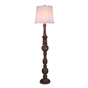 FRustic Wooden Irregular Body-base Floor Lamp