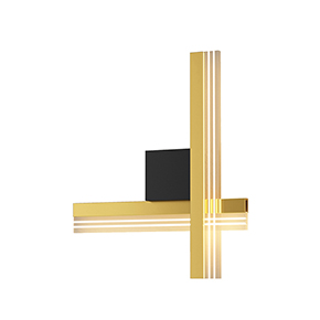 Contemporary Fresh Gold Cross Storage Shelf Wall Lamp