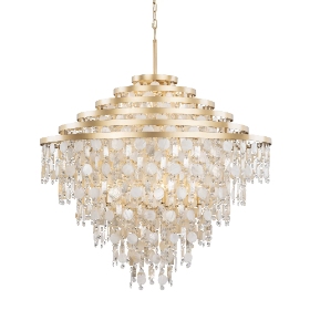 luxury gold crystal lamp