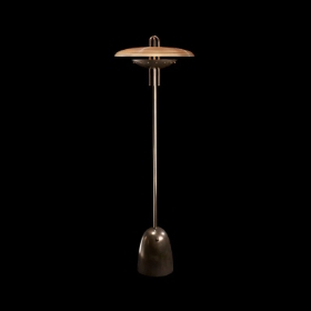 copper floor lamp old