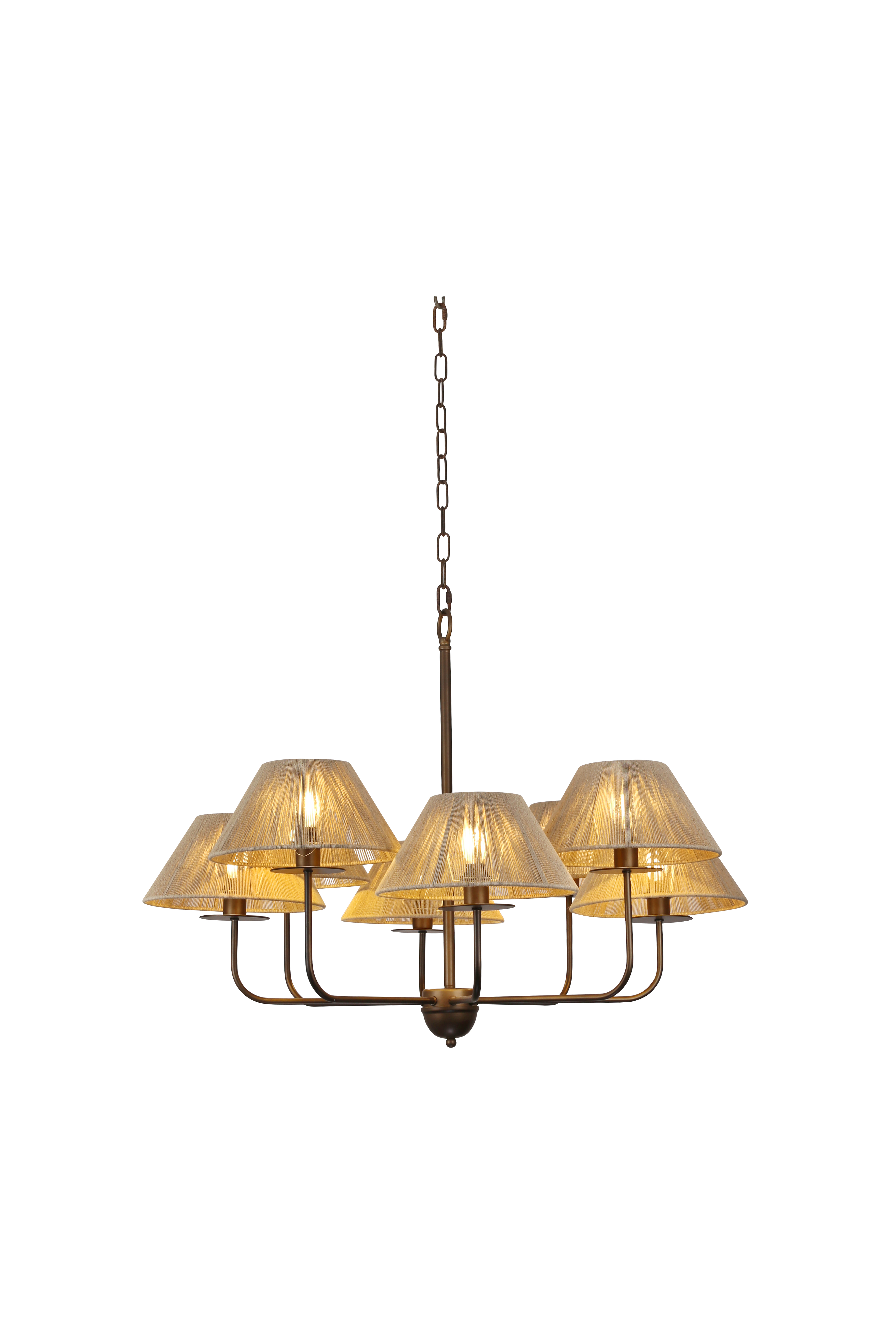 Metal linen pendant lamp